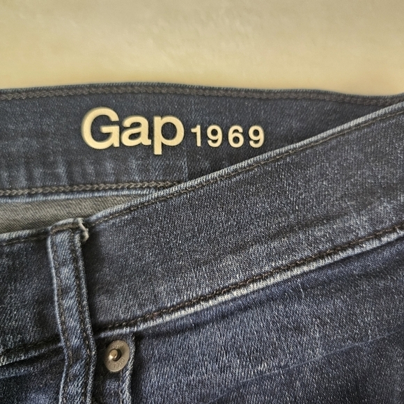 Gap 1969 Jeans 31P Resolution Slim Straight Leg Dark Wash Denim - Picture 9 of 12